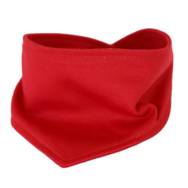Adjustable Dog Bandana – Solid Color Triangle Scarf, S–XL