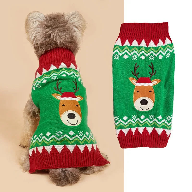 Christmas Dog & Cat Sweater – Knit Holiday Jumper, XS–L