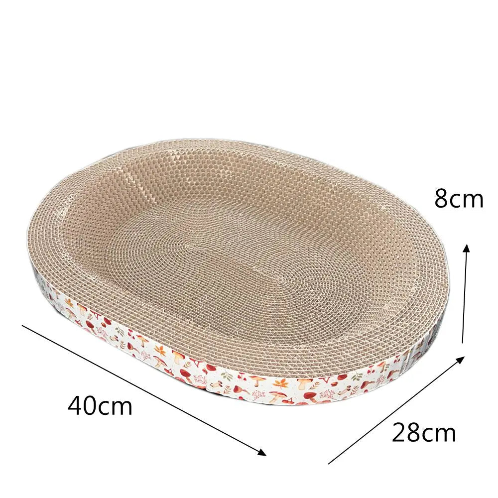 Oval Cardboard Cat Scratcher Bed