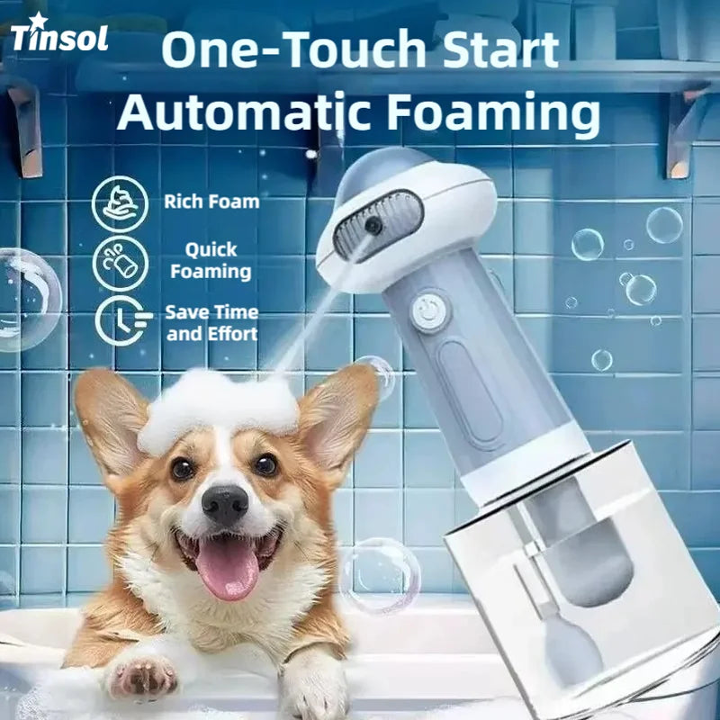 Rechargeable Foaming Shampoo Dispenser for Dogs & Cats