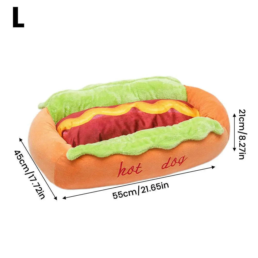 Hot Dog Pet Bed – Soft Fleece