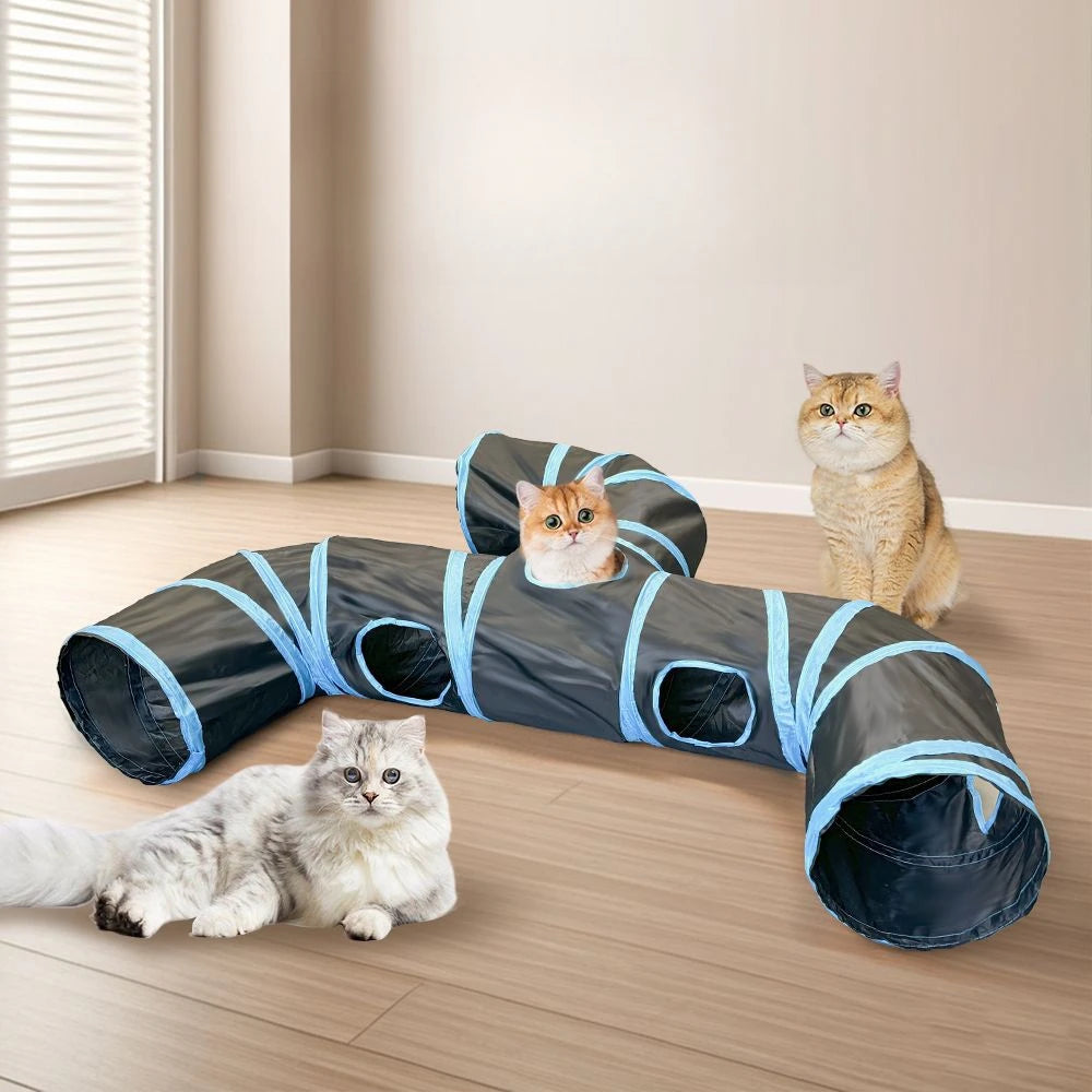 3-Way Foldable Cat Play Tunnel