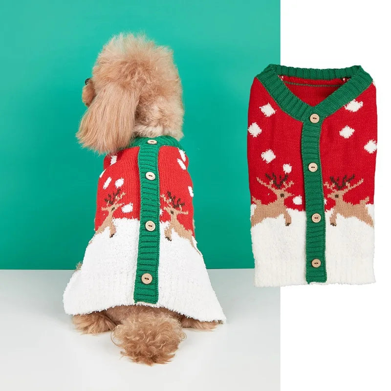 Christmas Dog & Cat Sweater – Knit Holiday Jumper, XS–L