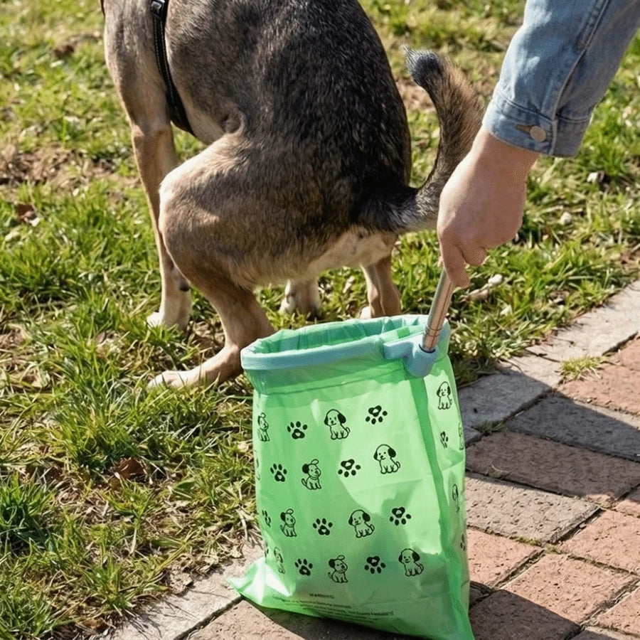 Collapsible and Extendable Dog Poop Scooper – Hygienic, No-Contact Tool with a Long Handle
