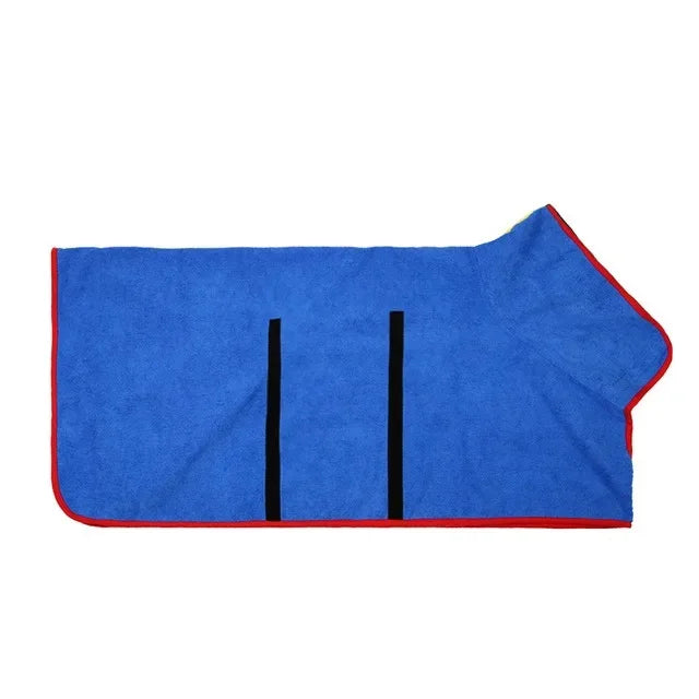Dog Bathrobe Towel – Absorbent Quick-Dry Full-Body Wrap, XS–L