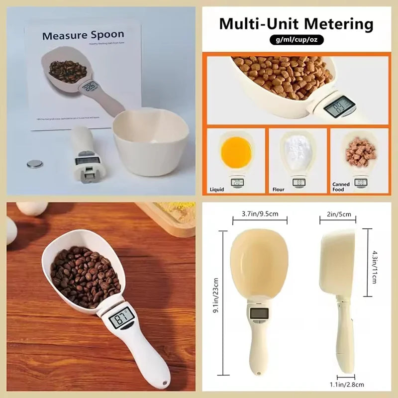 Digital Pet Food Scale with Measuring Spoon