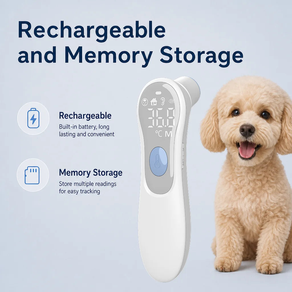 Digital Pet Thermometer – Fast Read, Rechargeable
