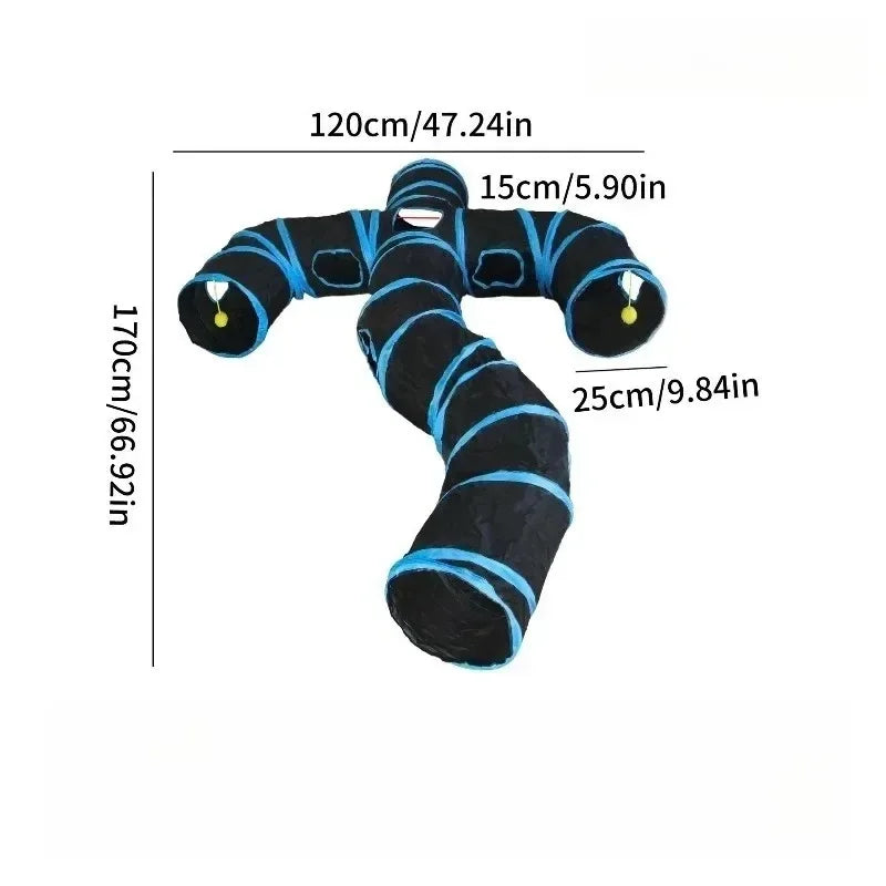 3-Way Foldable Cat Play Tunnel