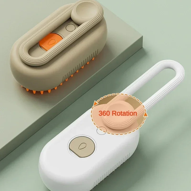 3-in-1 Steam Grooming Brush for Cats & Dogs