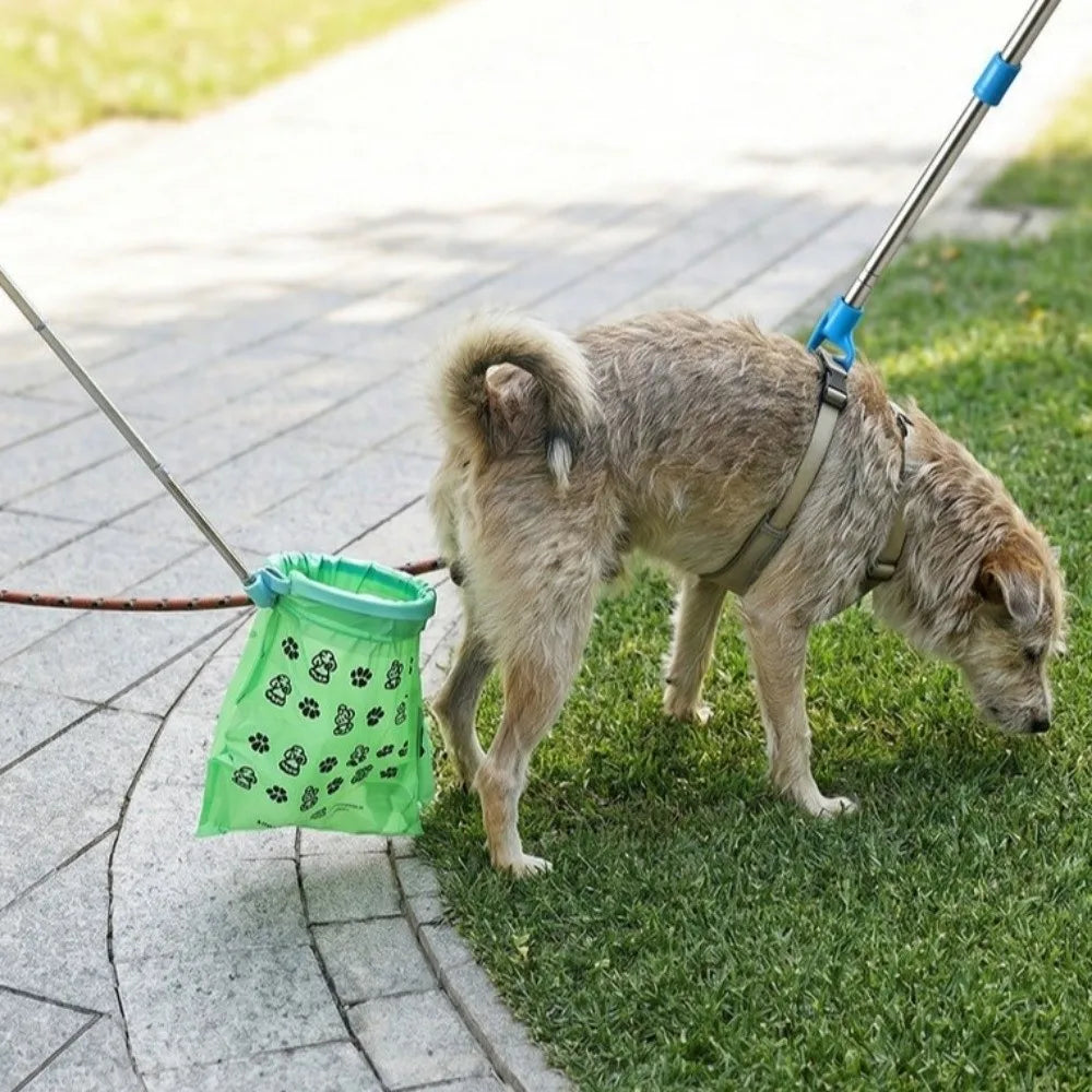 Collapsible and Extendable Dog Poop Scooper – Hygienic, No-Contact Tool with a Long Handle