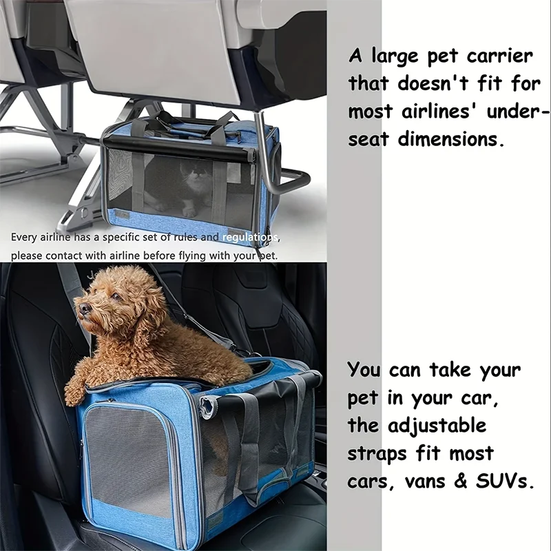 Large Foldable Mesh Pet Carrier