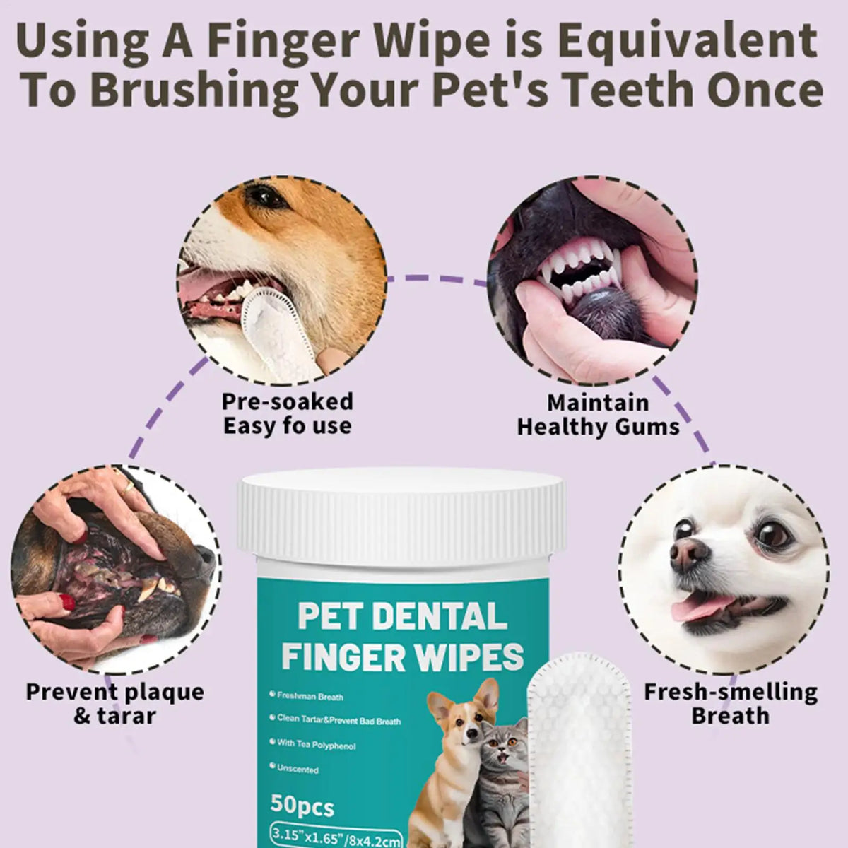 Disposable Finger Toothbrush for Pets