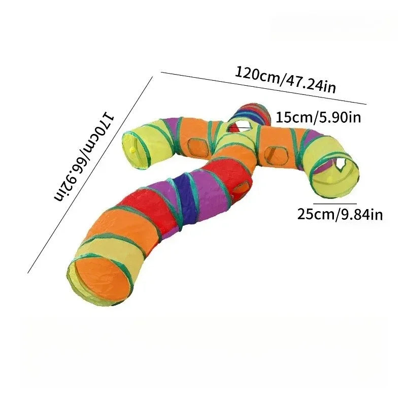 3-Way Foldable Cat Play Tunnel