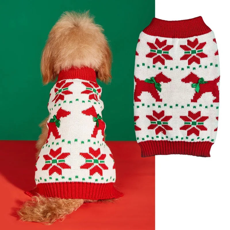 Christmas Dog & Cat Sweater – Knit Holiday Jumper, XS–L