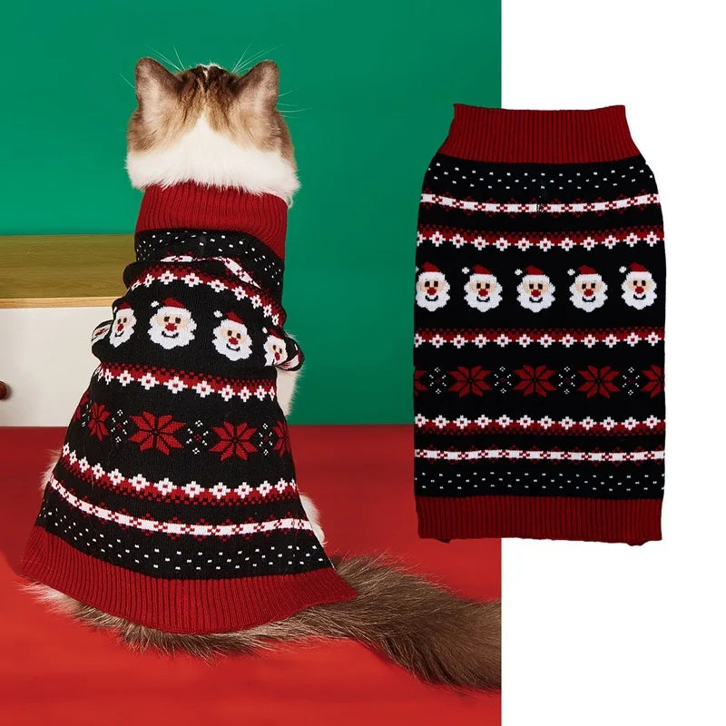 Christmas Dog & Cat Sweater – Knit Holiday Jumper, XS–L