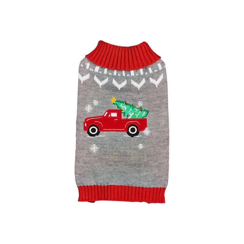 Christmas Dog & Cat Sweater – Knit Holiday Jumper, XS–L