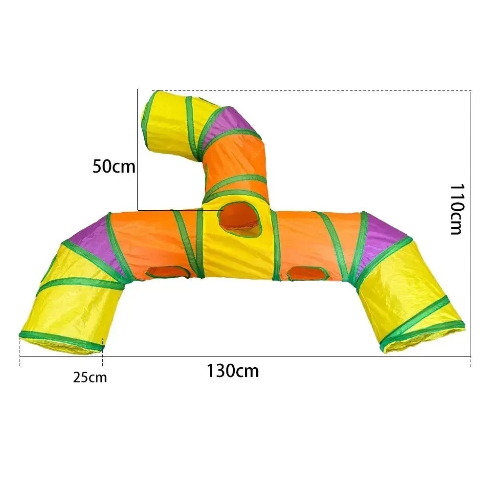 3-Way Foldable Cat Play Tunnel