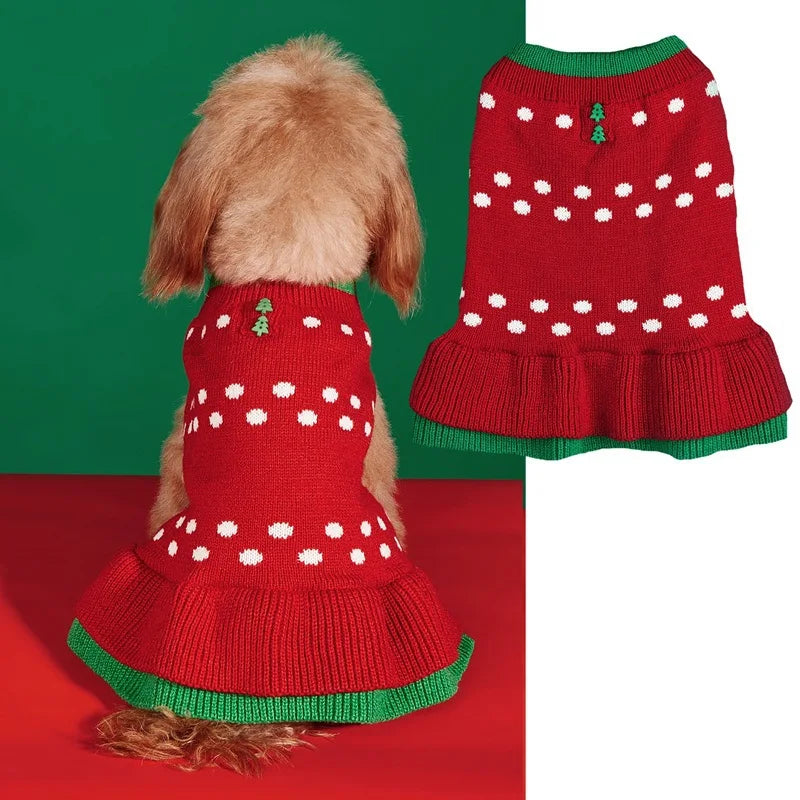 Christmas Dog & Cat Sweater – Knit Holiday Jumper, XS–L