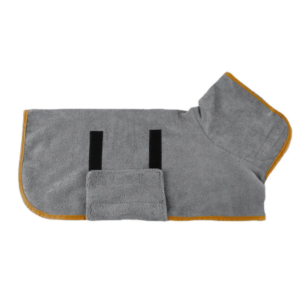 Dog Bathrobe Towel – Absorbent Quick-Dry Full-Body Wrap, XS–L