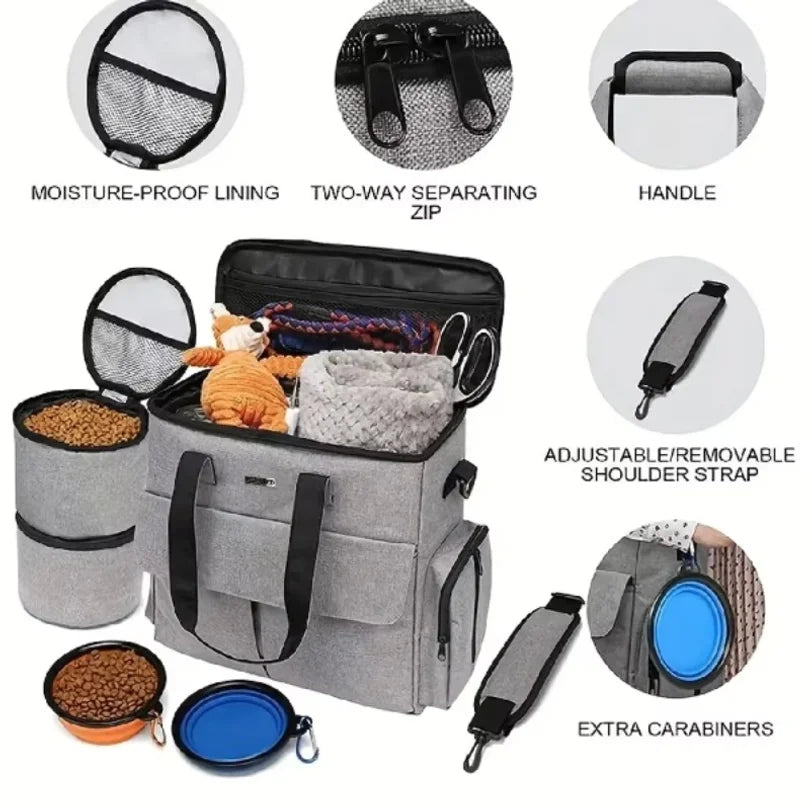6-Piece Dog Travel Bag Set