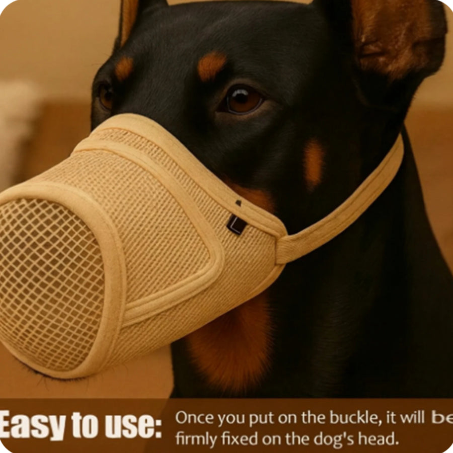 Breathable Mesh Dog Muzzle – Adjustable