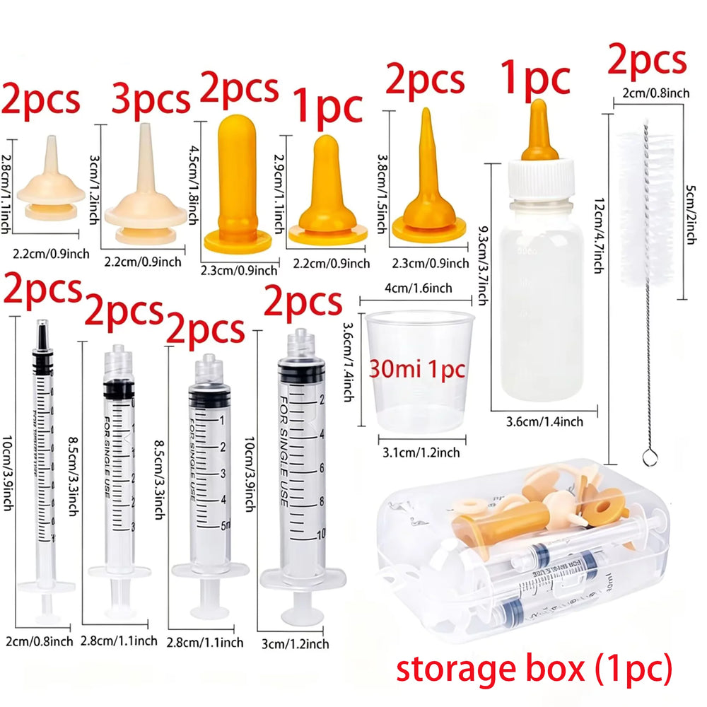 Pet Nursing Bottle & Syringe Feeding Set
