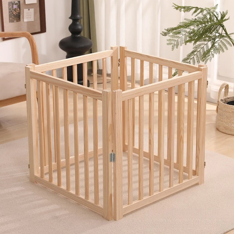 Solid Wood Folding Dog Fence