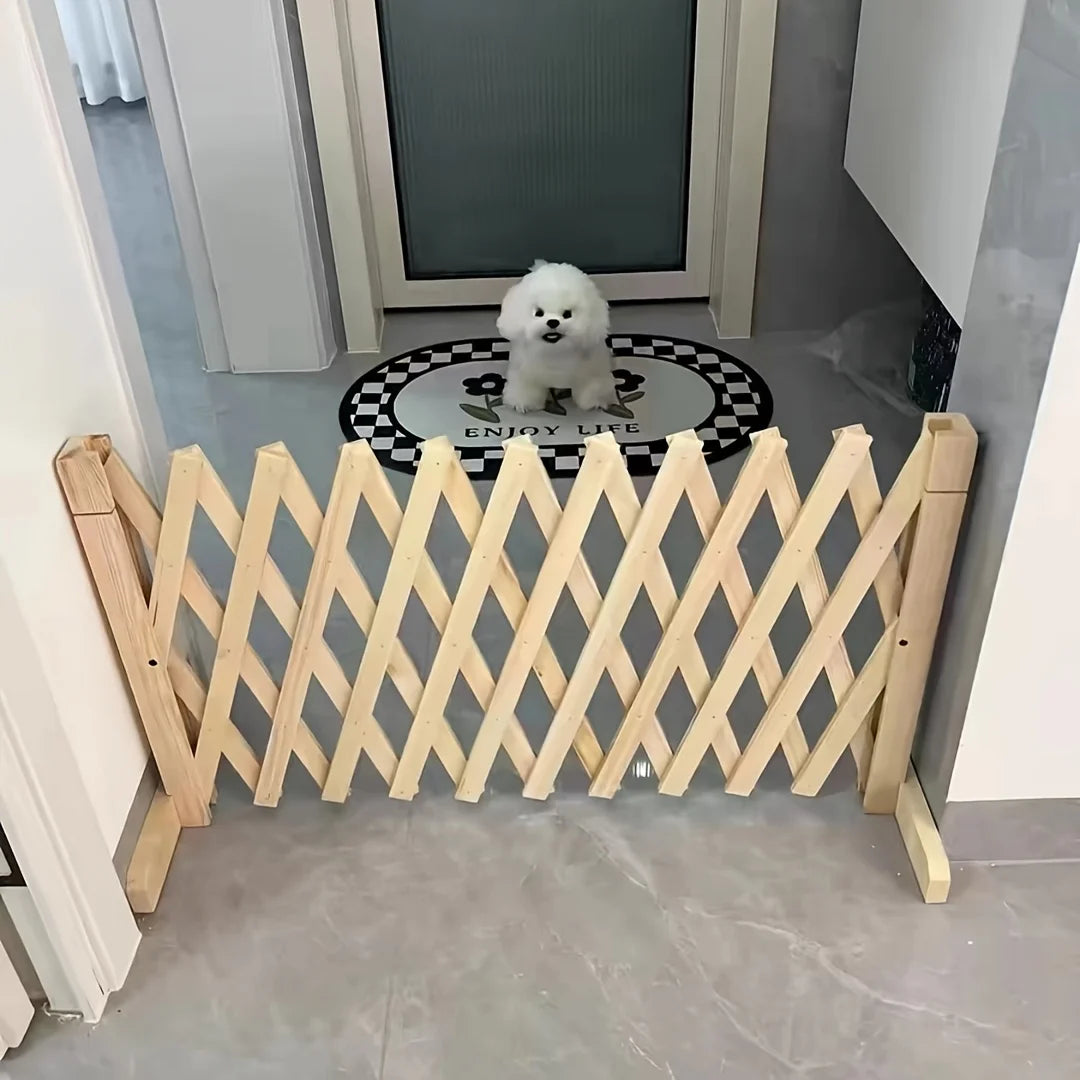 Extendable Wooden Dog Gate