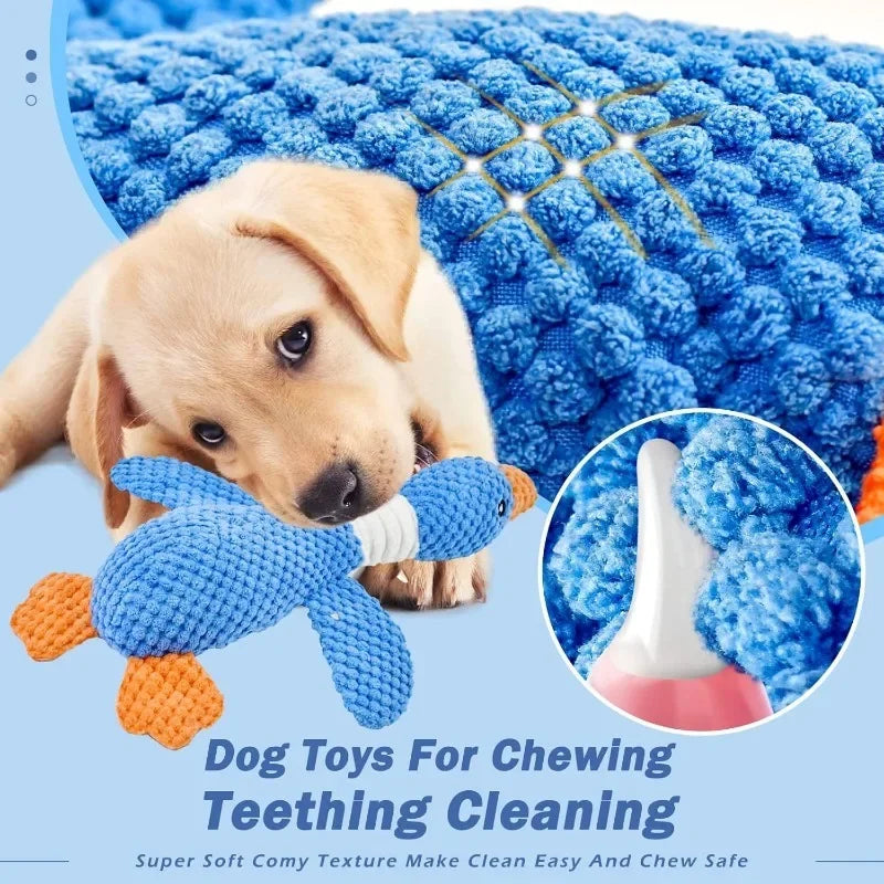 Interactive Plush Toy for Cats and Dogs, Aggressive Chewing, Squeak Doll,,Cats Dogs Interactive Plush Doll Pet Products.Labubo.