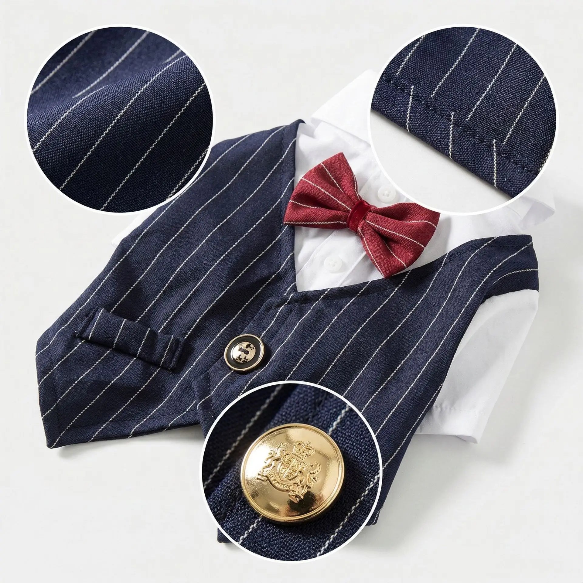 Pet Dog Teddy Small Dog Cat Spring and Summer Dog Clothes Thin Suit Shirt Suit Wedding Dress