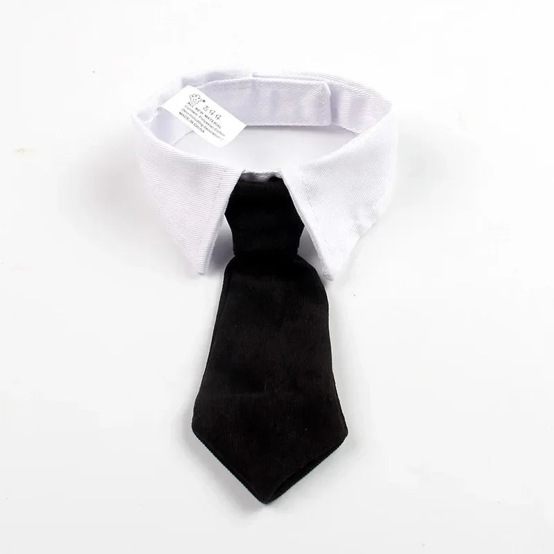 Pet Dog Cat Formal Necktie Tuxedo Bow Tie Black and Red Collar for Dog & Cat Pet Accessories for Wedding Holiday and Party Gift