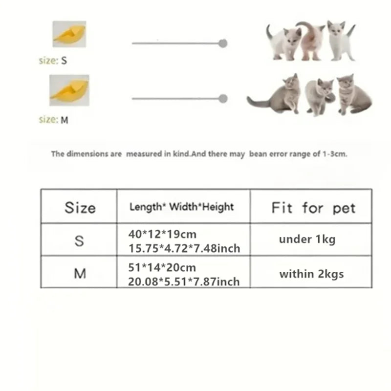 Banana Cat Bed House Funny Cute Cozy Cat Mat Beds Warm Durable Portable Pet Basket Kennel Dog Cushion Cat Supplies Multicolor
