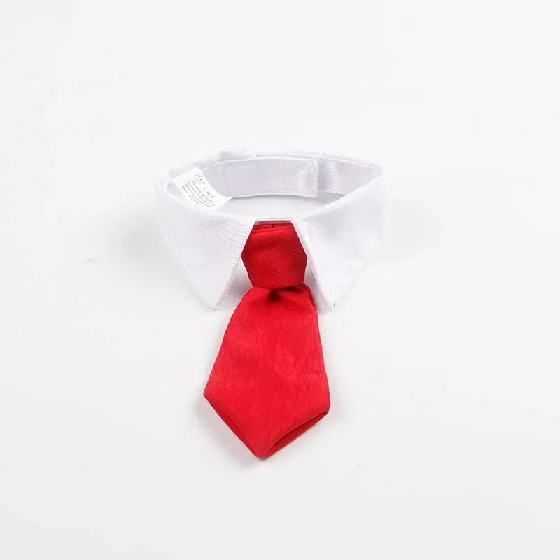 Pet Dog Cat Formal Necktie Tuxedo Bow Tie Black and Red Collar for Dog & Cat Pet Accessories for Wedding Holiday and Party Gift