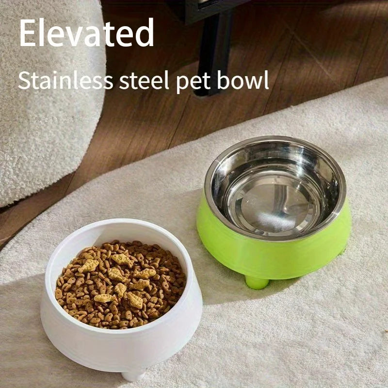 New Elevated Pet Food and Water Bowls Raised with Stainless Steel Bowl for Small Dogs Cats Washable Easy To Cleaning Pet Product
