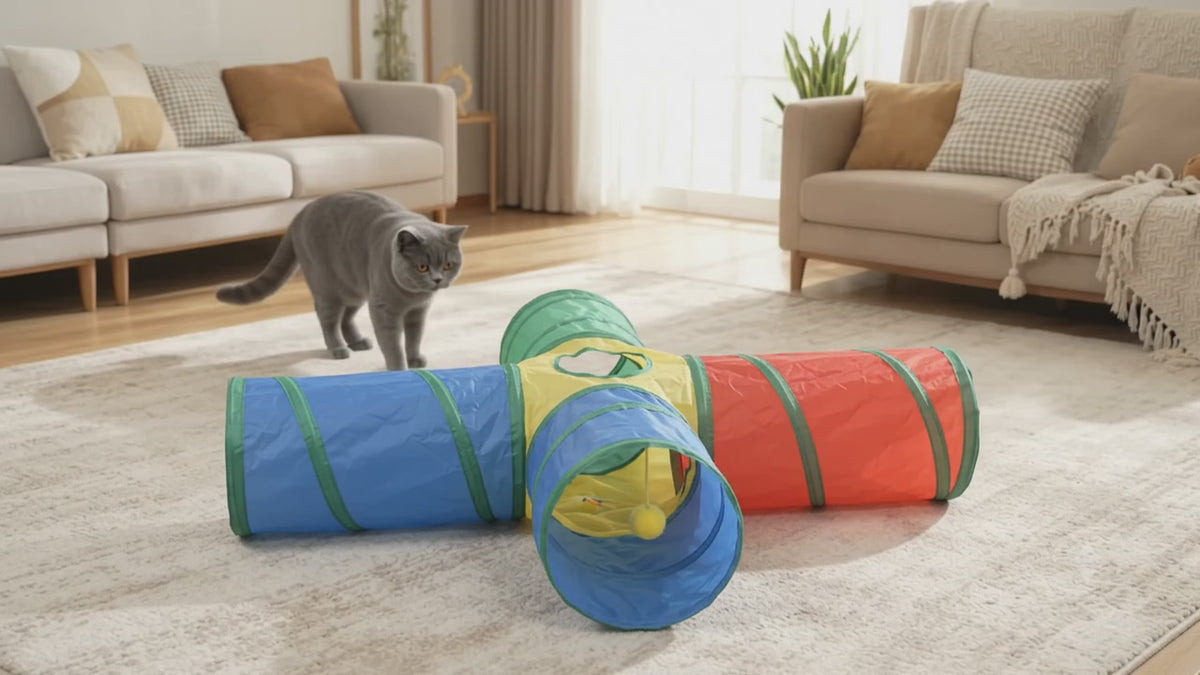 Foldable Cat Tunnel – Interactive Play